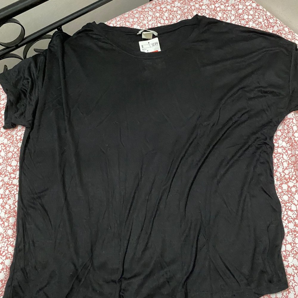 Silk Casual Black t-shirt